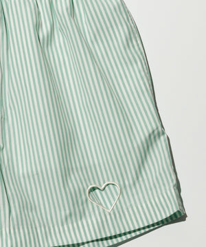 One Point Heart Lace Shorts - Sierra Sage