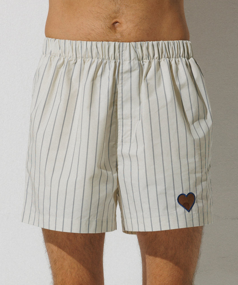 One Point Heart Lace Shorts - Ivory