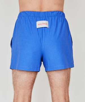 Organic Cotton Boxer Shorts - Santorini blue