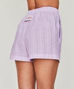 Cotton Boxer Lace Shorts - Pink sea