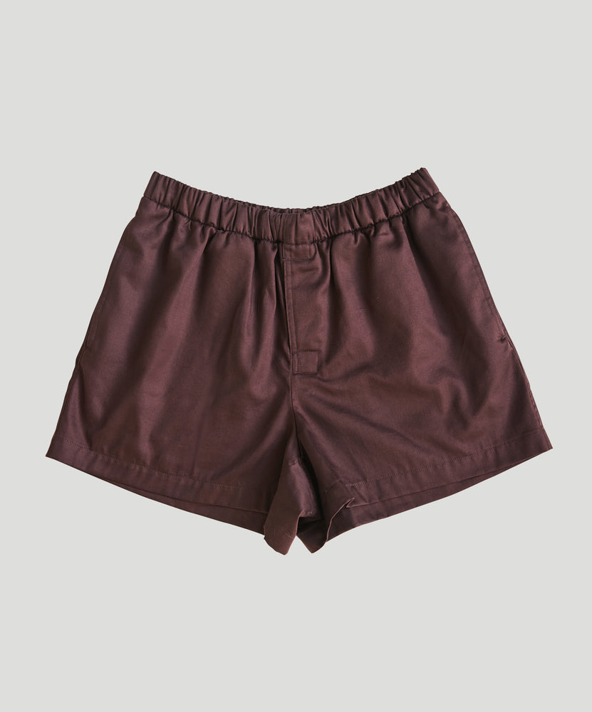 Silk Cotton Boxer Shorts - Pomegranate